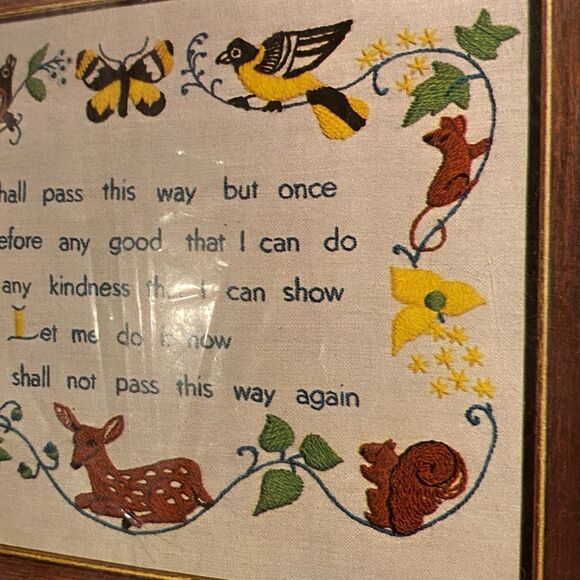 ERICA WILSON Crewel Kit "I Shall Pass"  1972 Open Package #7210 - Picture 9 of 9